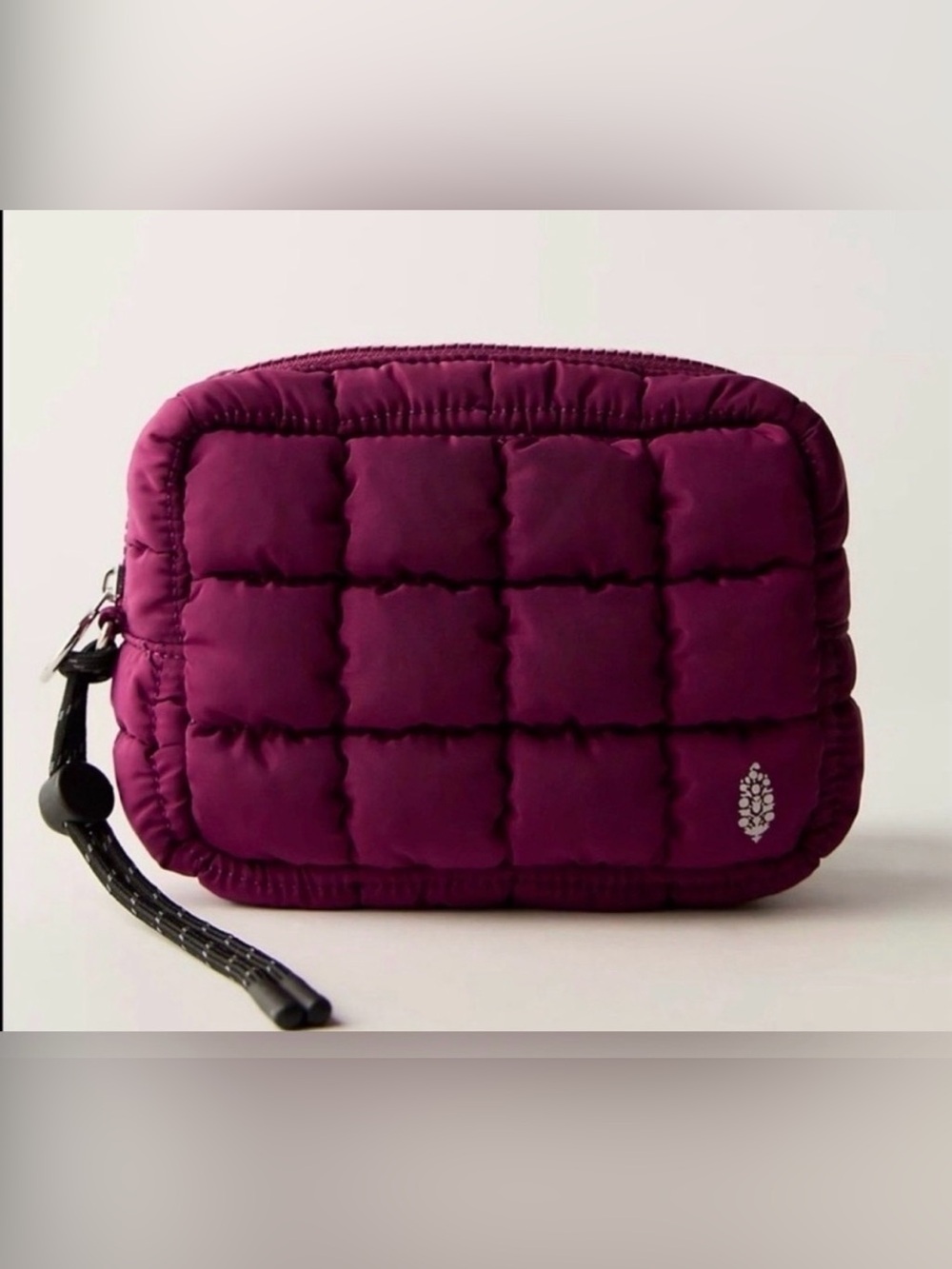 NWT Free People FP Movement Quilted Mini Case Deep Mulberry/Wine - Picture 1 of 4